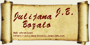 Julijana Bozalo vizit kartica